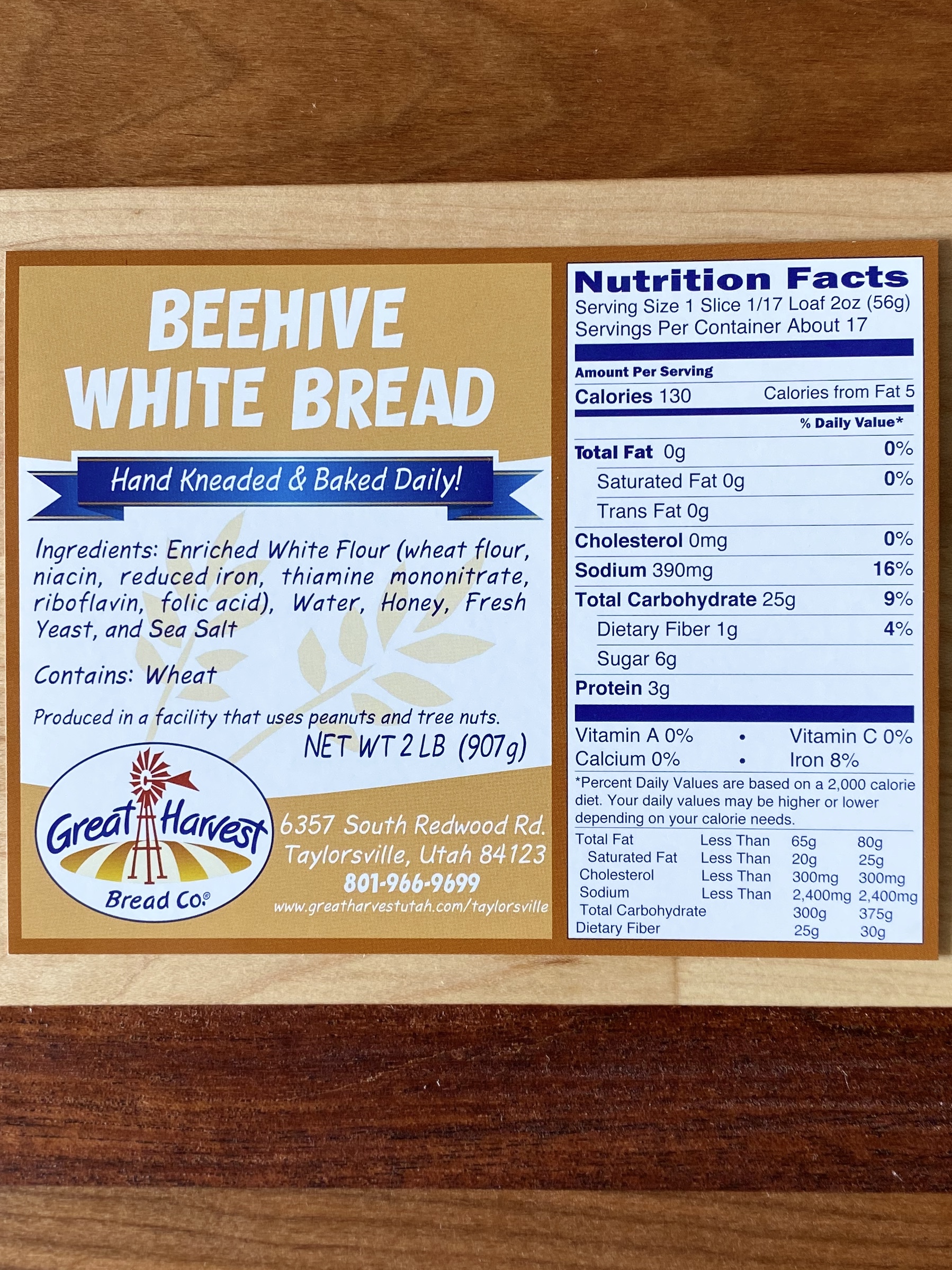 Order Beehive White Bread food online from Great Harvest Bread Co store, Murray on bringmethat.com