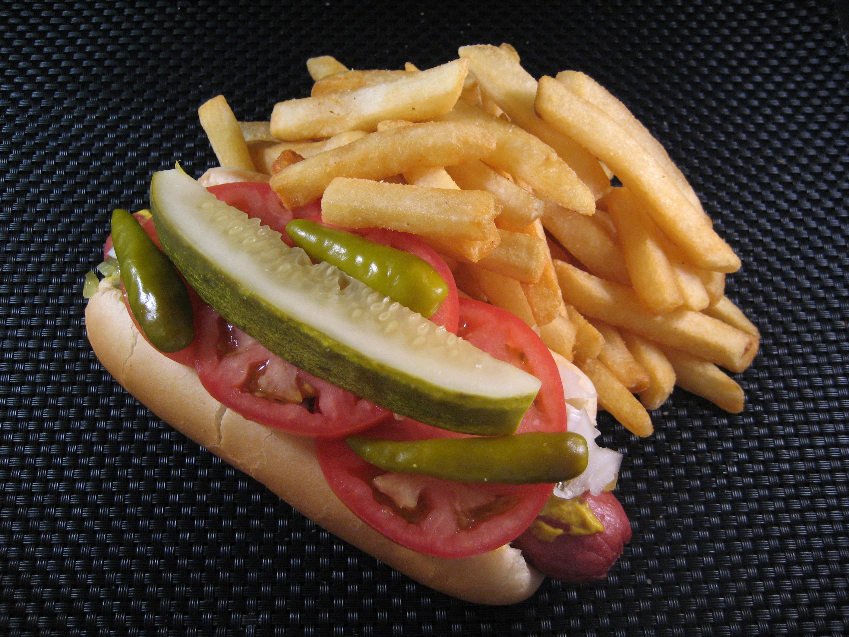 Order George's Hot Dog - Our Traditional Chicago-Style Hot Dog served Since 1948. food online from Georges Hot Dogs store, Chicago on bringmethat.com