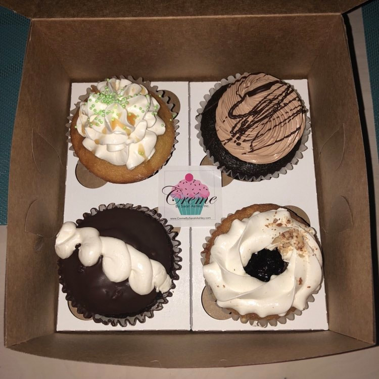 Order Cupcake 4 Pack food online from Creme By Sarah Ashley store, Orland Park on bringmethat.com