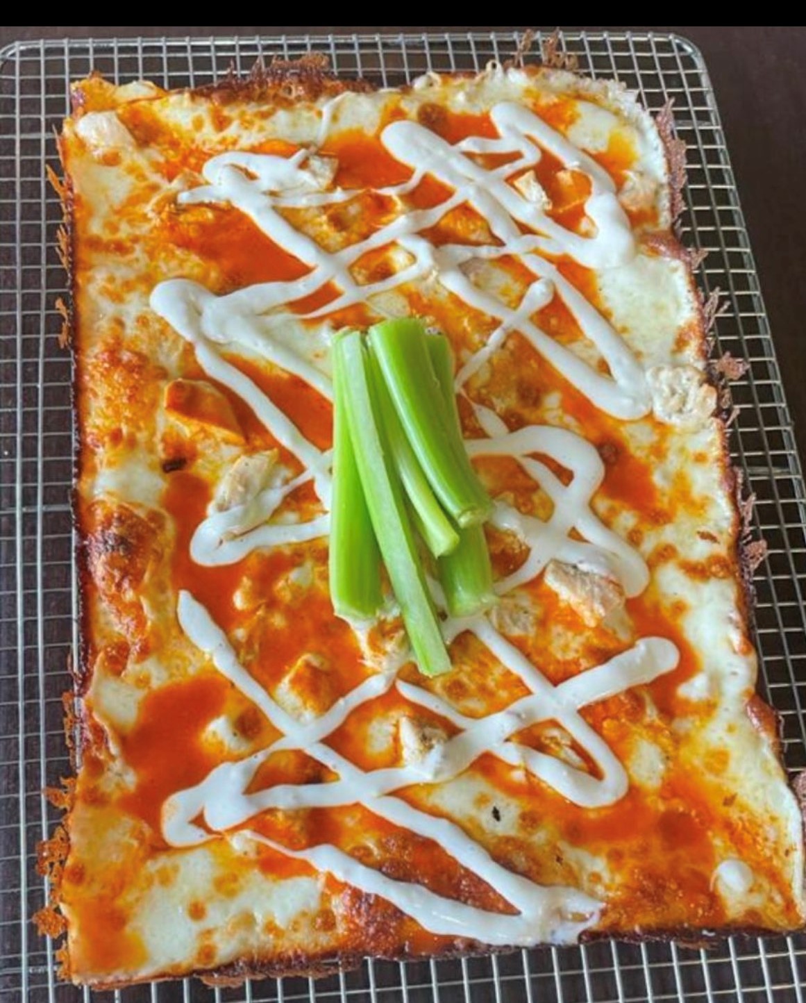 Order Buffalo Crispy Chicken Pizza food online from Holy Grandma store, Somers Point on bringmethat.com