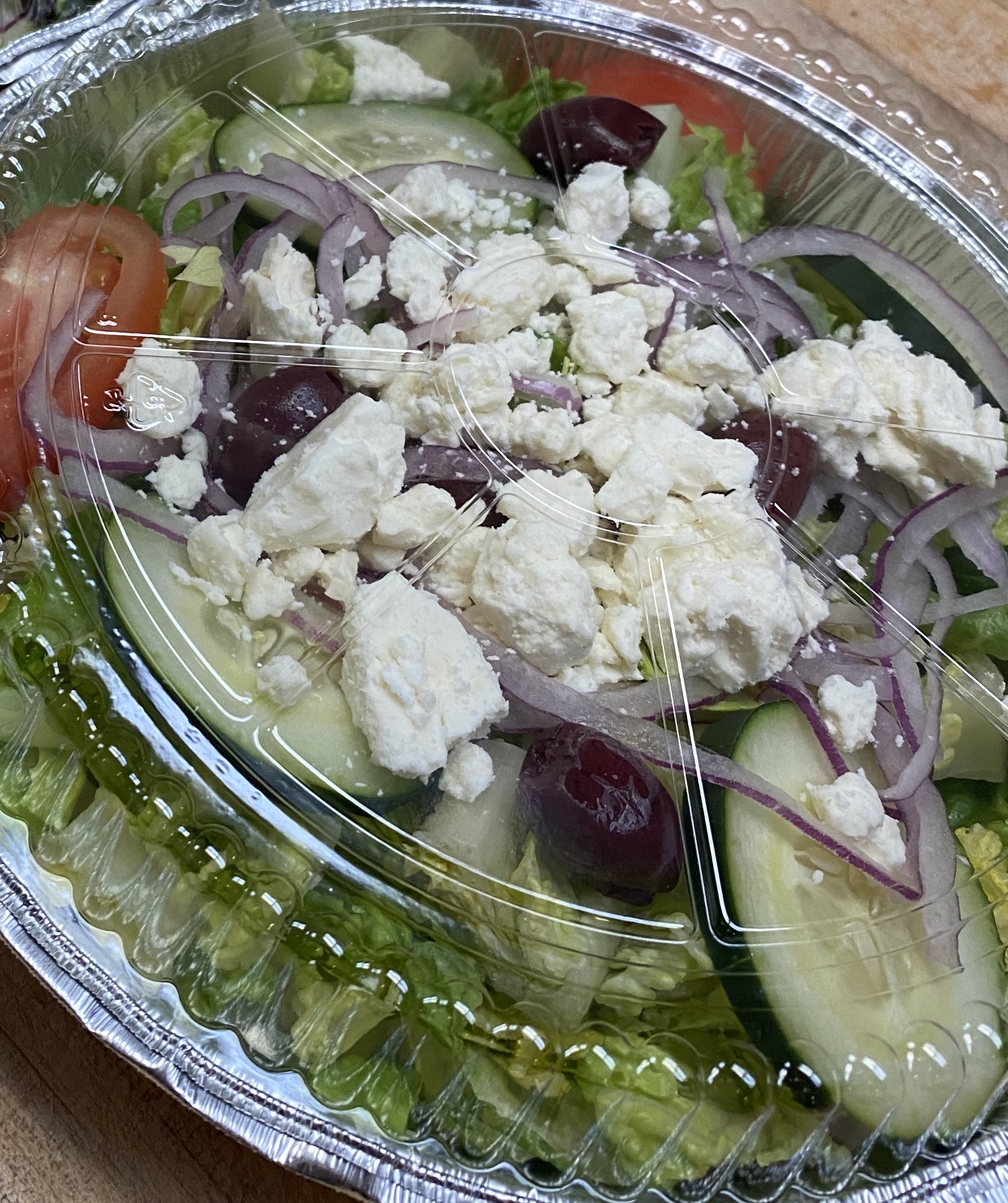 Order Greek Salad food online from Joseph Pizza Cucina store, Wasco on bringmethat.com