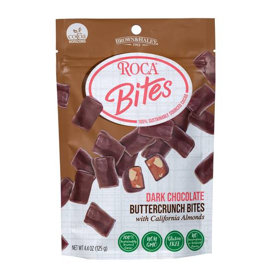Order Roca Bites Dark Chocolate Candy Bars with California Almonds (4.4 oz) food online from Rite Aid store, Eugene on bringmethat.com