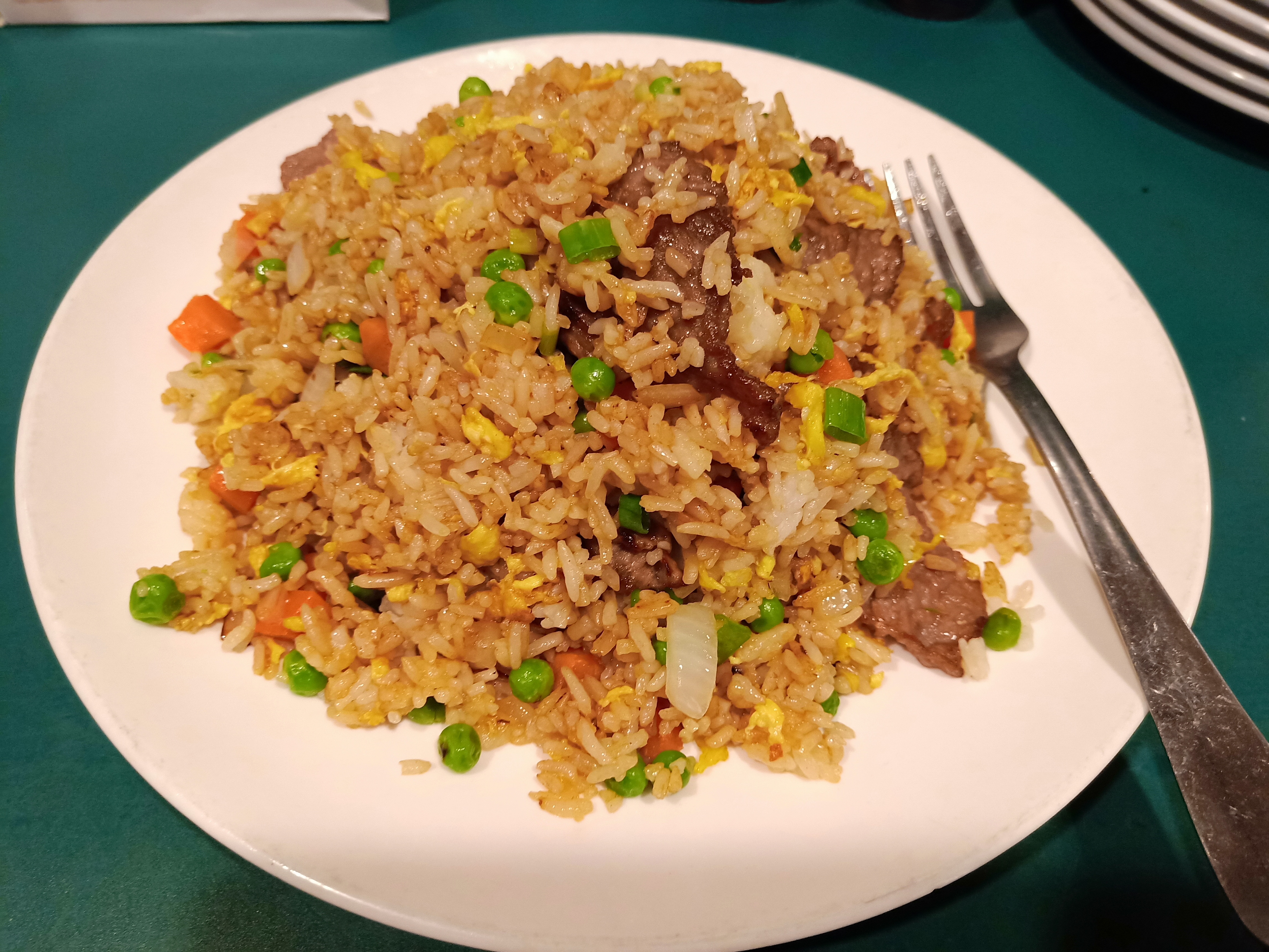 Order 5. Beef Fried Rice food online from China Chef Asian Cuisine store, Sacramento on bringmethat.com