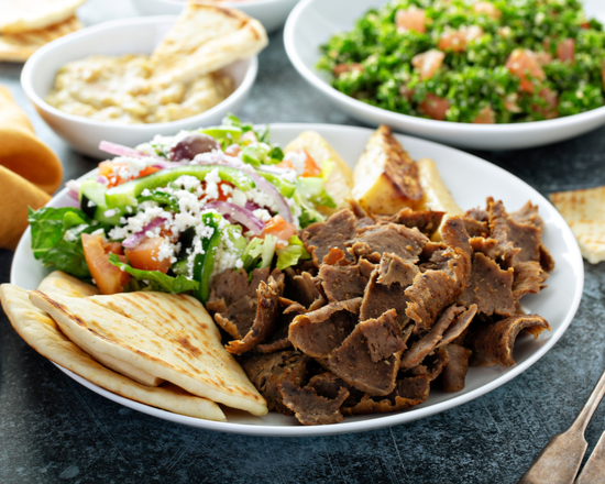 Order Gyro Platter food online from The Gyro Spot store, New York on bringmethat.com