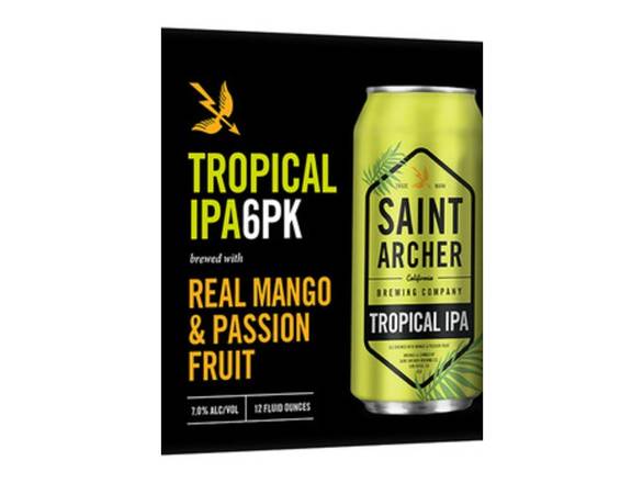 Order Saint Archer Tropical IPA - 6x 12oz Cans food online from Michaelis Wine & Spirits store, San Francisco on bringmethat.com