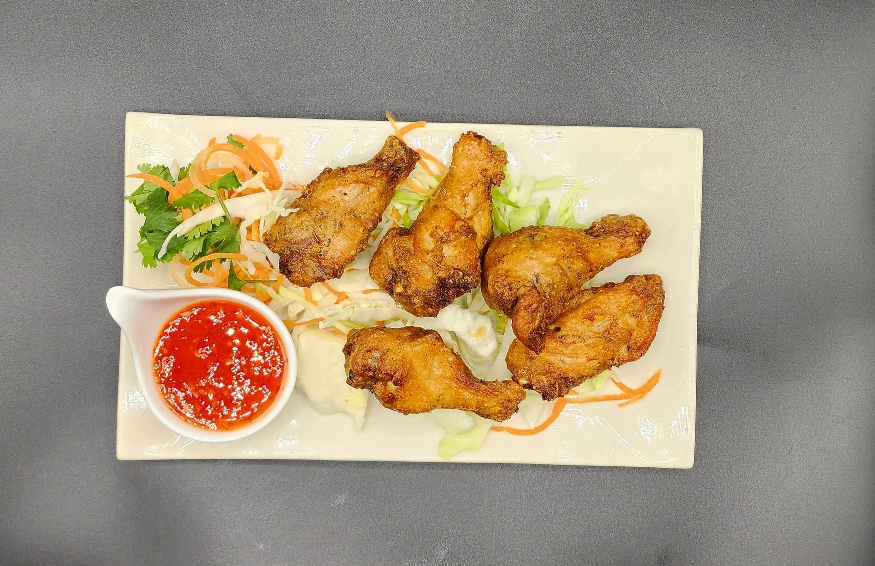 Order Thai Chicken wings(5) food online from VIP Thai Cuisine store, Woodridge on bringmethat.com