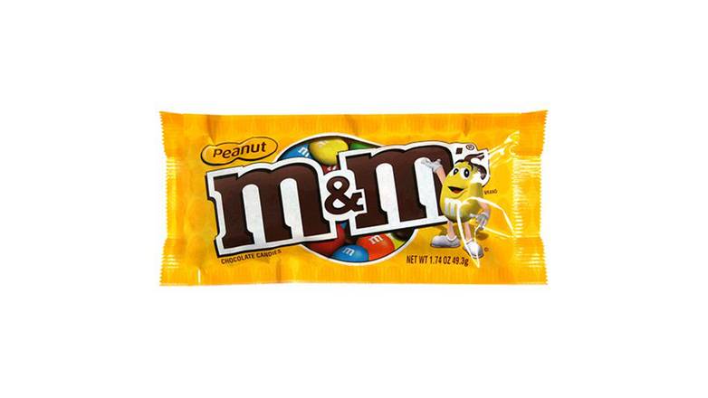 Order M&Ms Peanut Milk Chocolate Candy Single Size food online from Route 7 Food Mart store, Norwalk on bringmethat.com