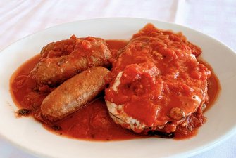Order Sausage and Eggplant Parmigiana food online from Pines of Rome store, Bethesda on bringmethat.com