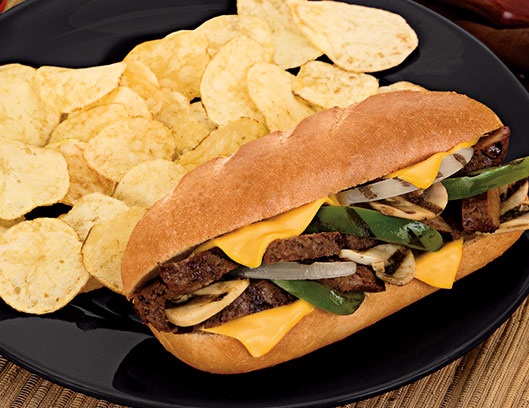 Order Sirloin Cheesesteak Sandwich food online from Steak-Out store, Columbus on bringmethat.com