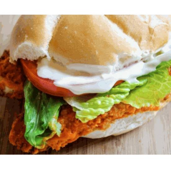 Order Buffalo Chicken Sandwich food online from IV Deli Mart store, Goleta on bringmethat.com