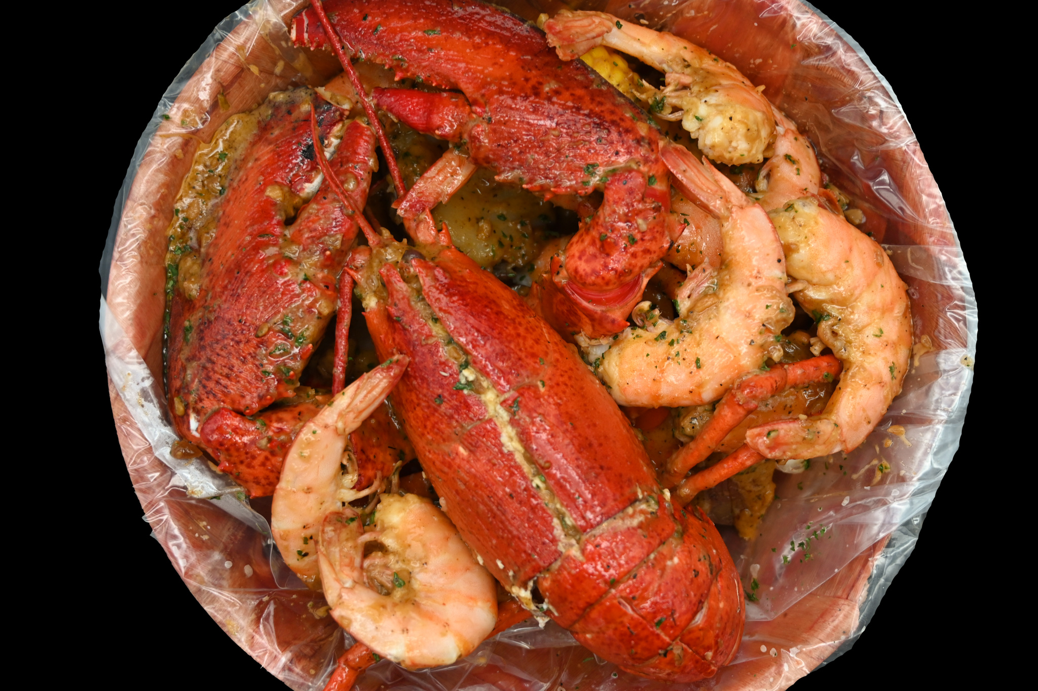 Order Whole Lobster and 1 lb. Shrimp (headless only) food online from Oceanic Boil store, Rego Park on bringmethat.com