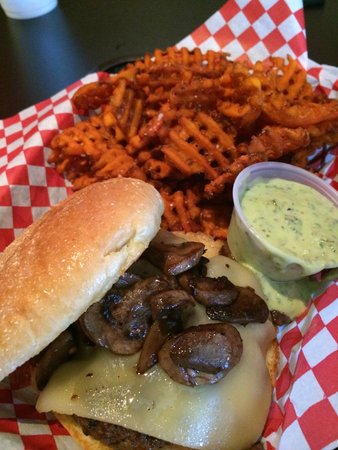 Order Ultimate Shroom Burger food online from Shaw Patio Bar & Grill store, Fort Worth on bringmethat.com