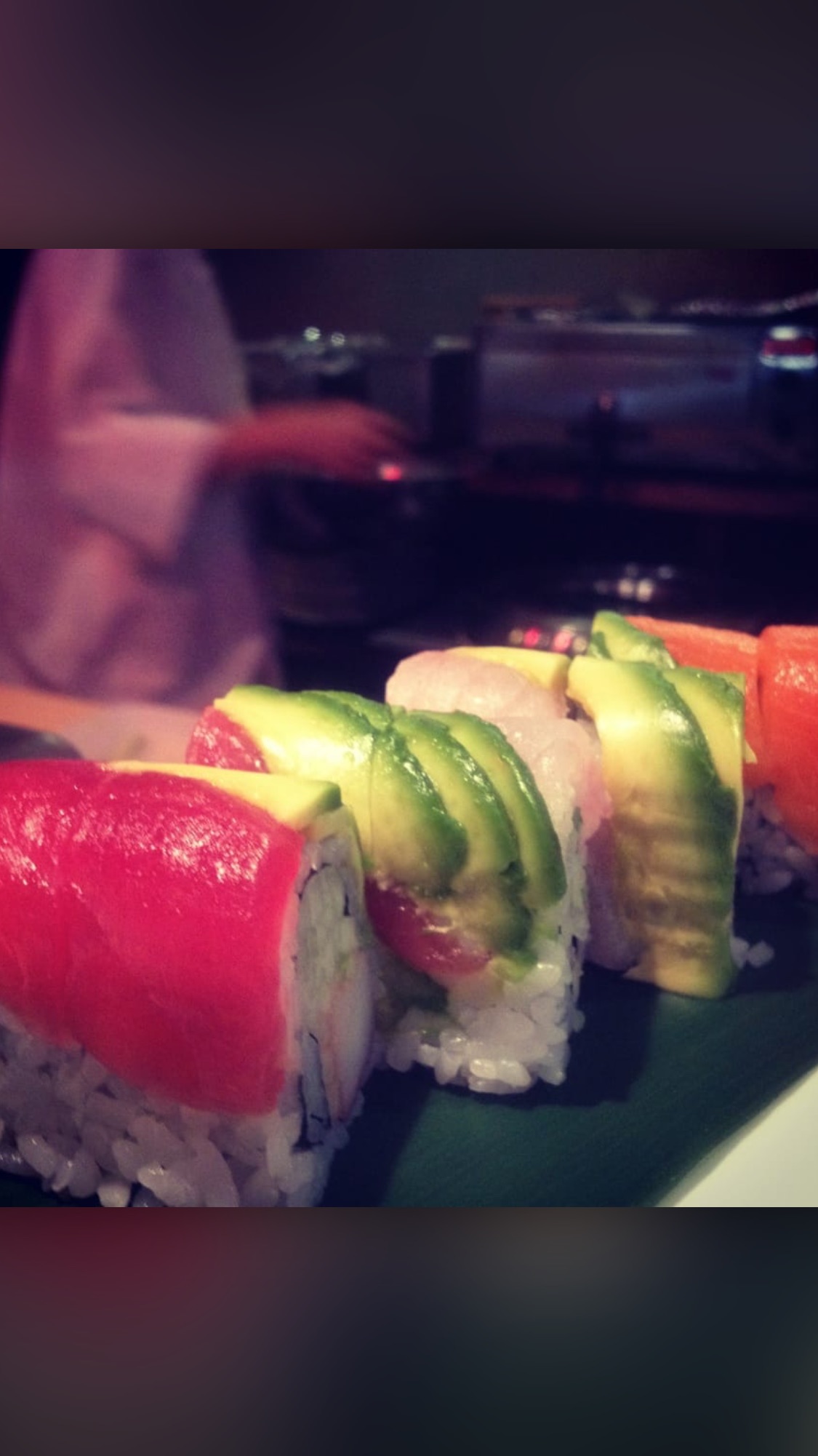 Order Rainbow Roll food online from Blossom Asian Bistro store, Chatham on bringmethat.com