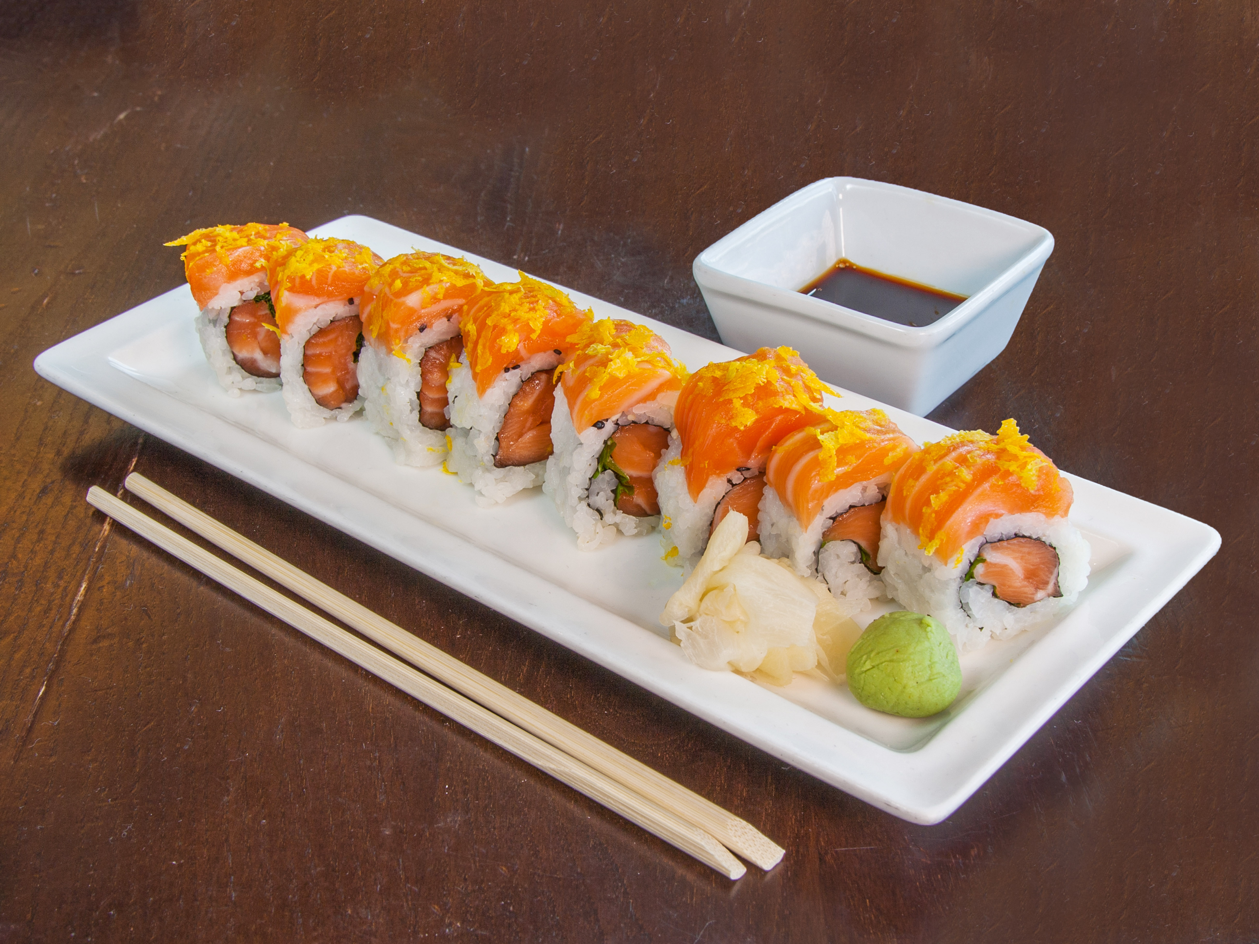 Order Citrus Salmon Roll food online from Standard Sushi & Poke Bar store, Westmont on bringmethat.com