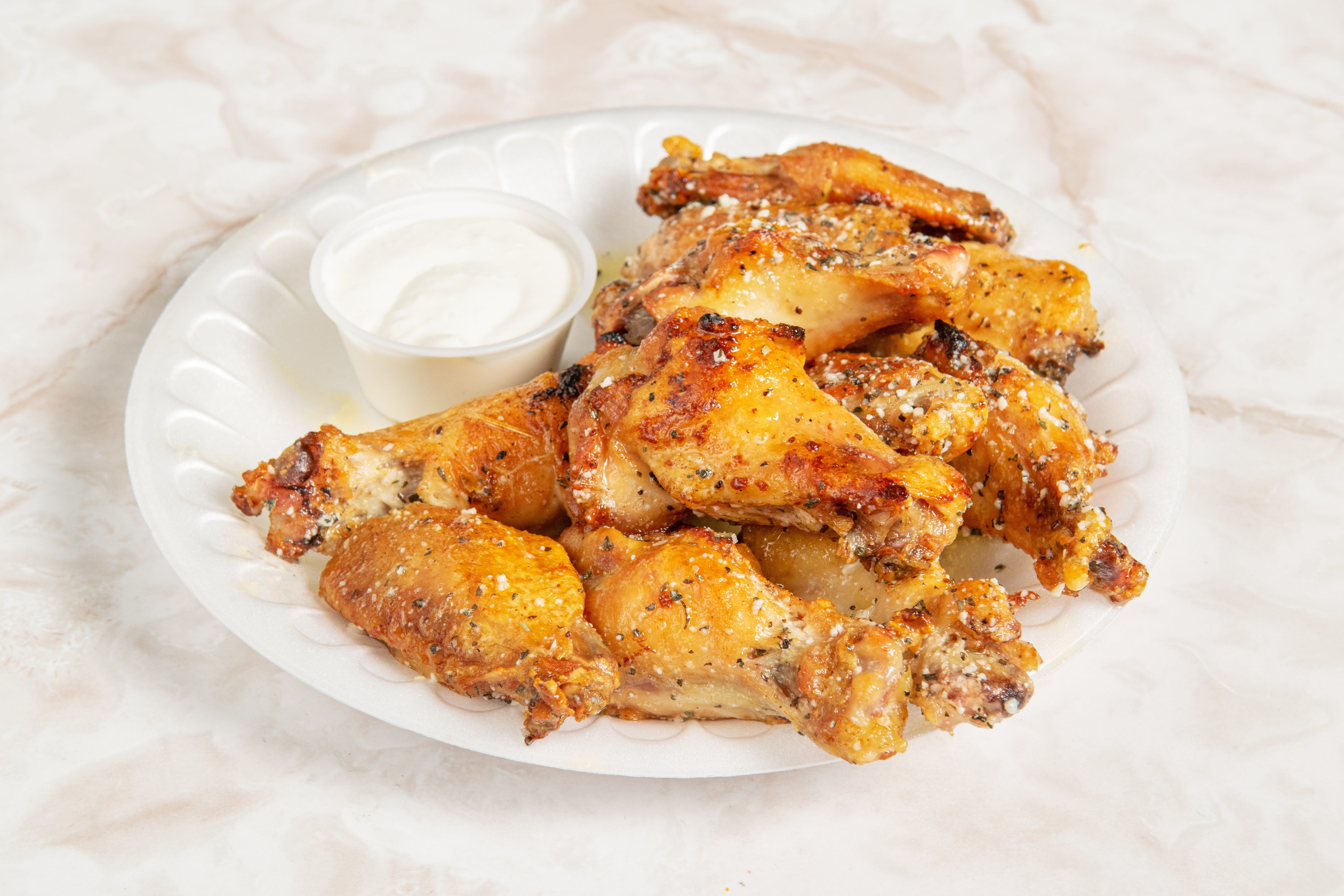 Order Oven Baked Chicken Wings - 10 Pieces food online from Palermo Subs & Pizza store, Rochester on bringmethat.com
