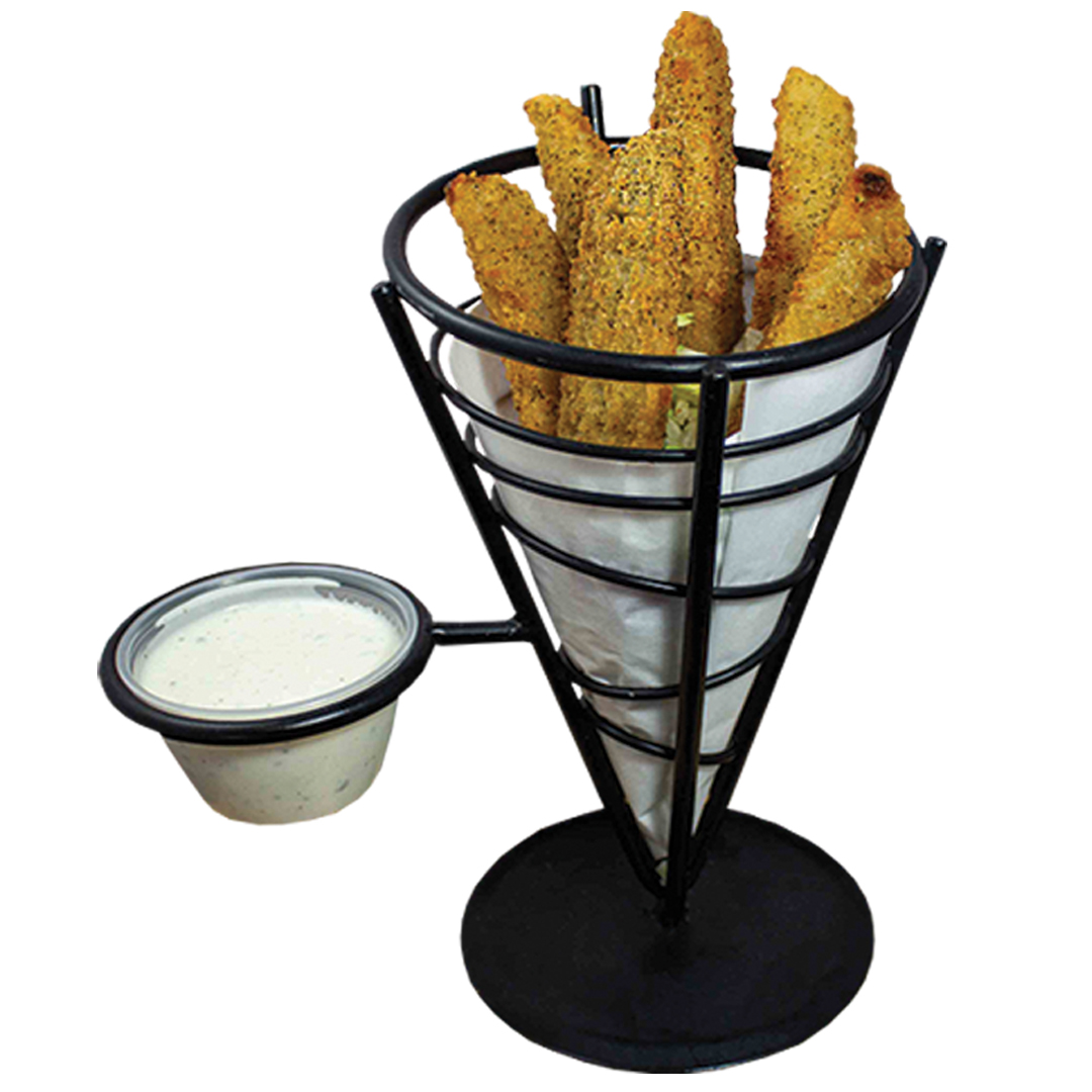 Order Battered Fried Pickle Spears food online from Mad Madelines Grill store, Temecula on bringmethat.com