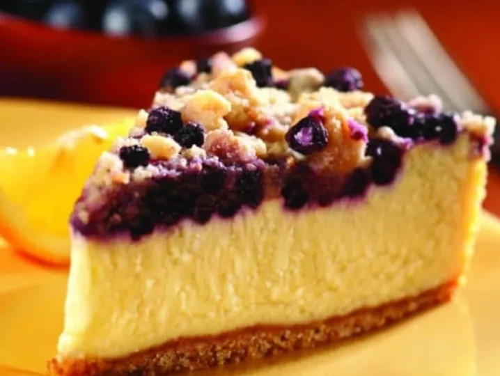 Order Lemon Blueberry Crumb Cheesecake food online from Houseofbread store, Denver on bringmethat.com