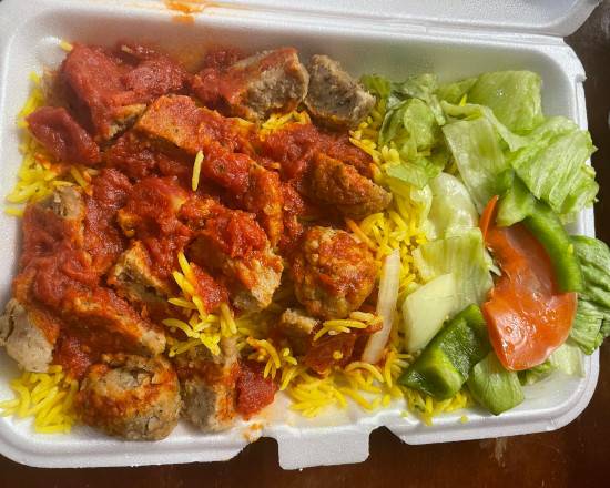 Order Meatballs Over Rice food online from Kennedy Fried Chicken store, Monticello on bringmethat.com