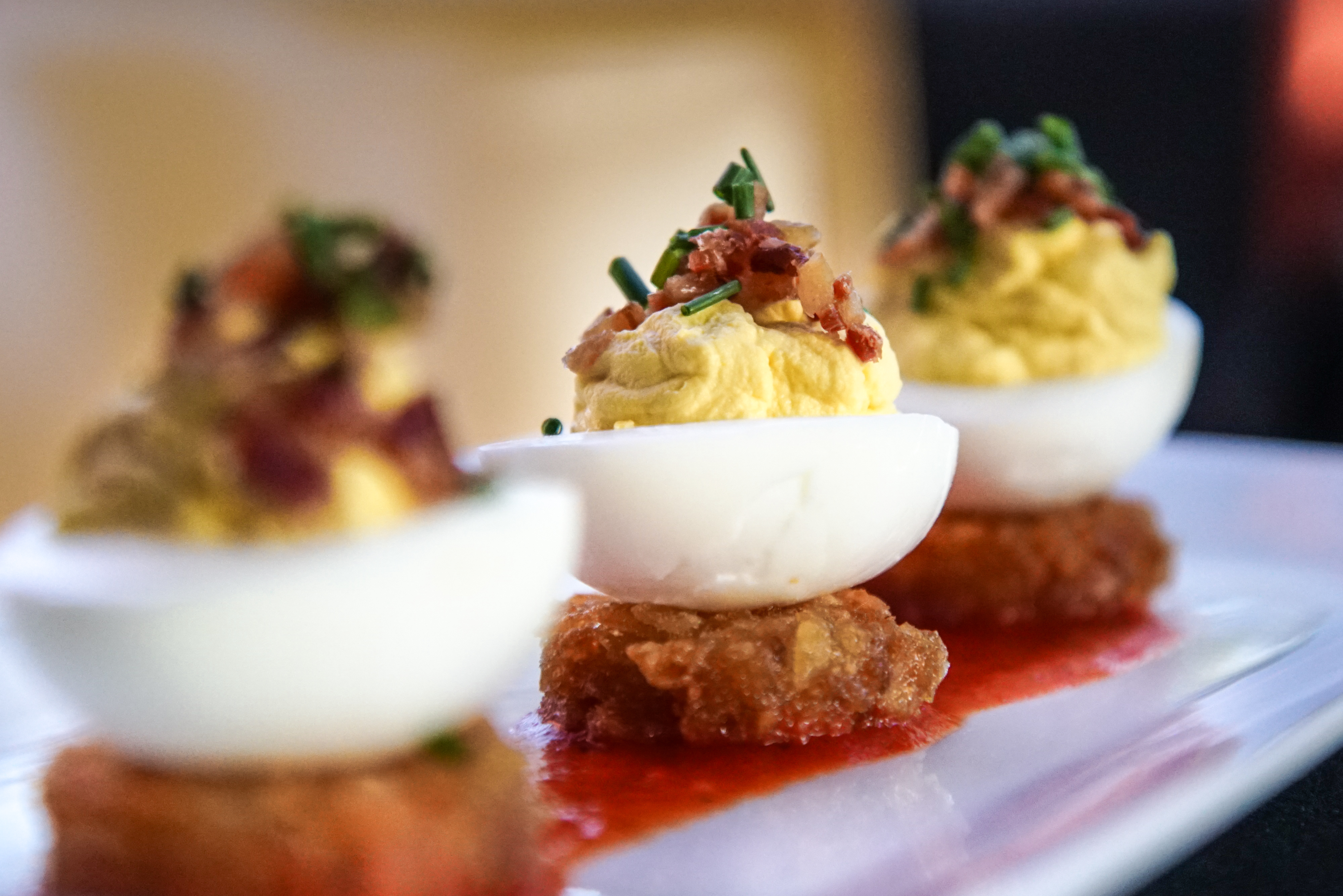 Order Deviled Eggs food online from Twisted Oak Tavern store, Agoura Hills on bringmethat.com