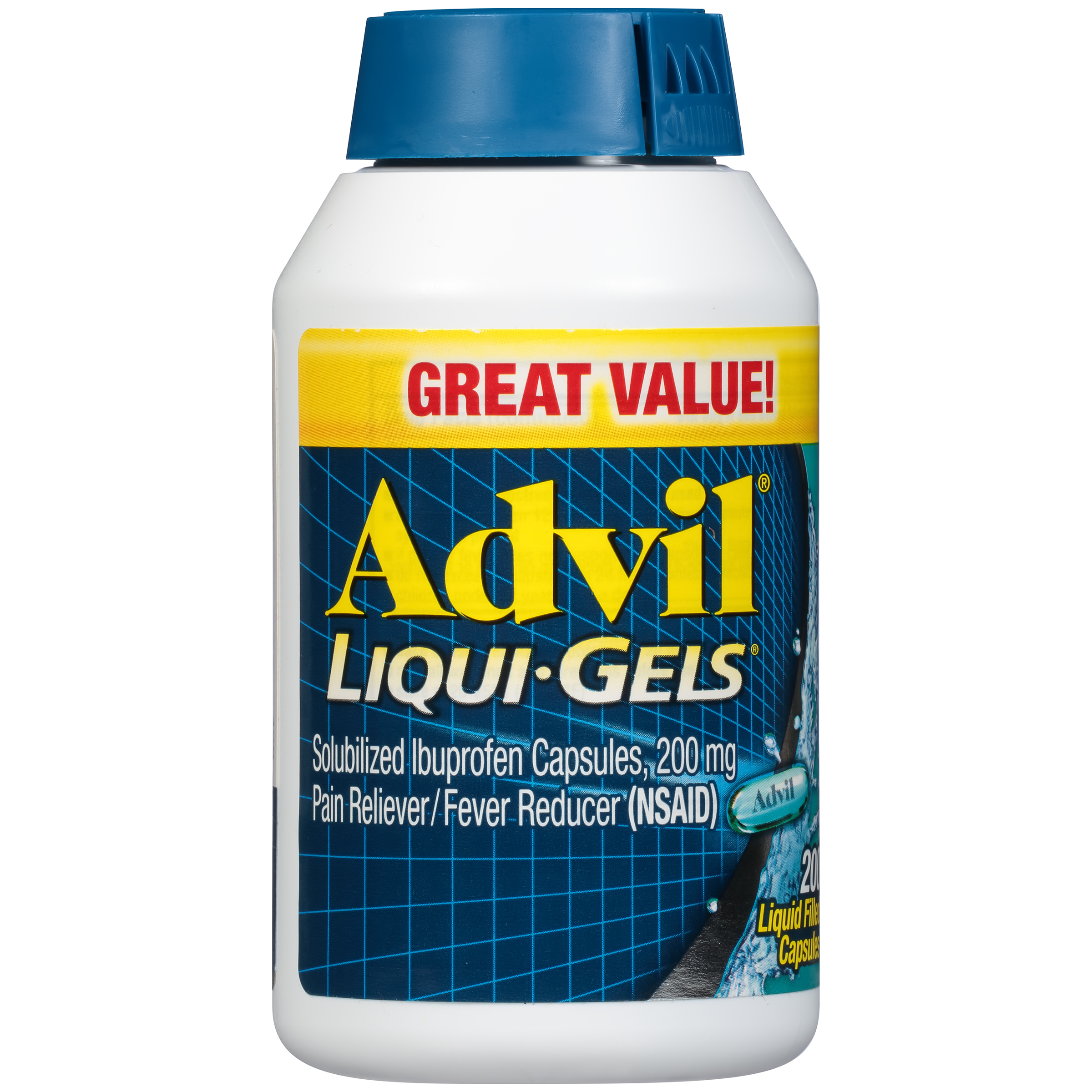Order Advil Pain Reliever/Fever Reducer Liquid Filled Capsules, 200mg - 200 ct food online from Rite Aid store, SUFFOLK on bringmethat.com