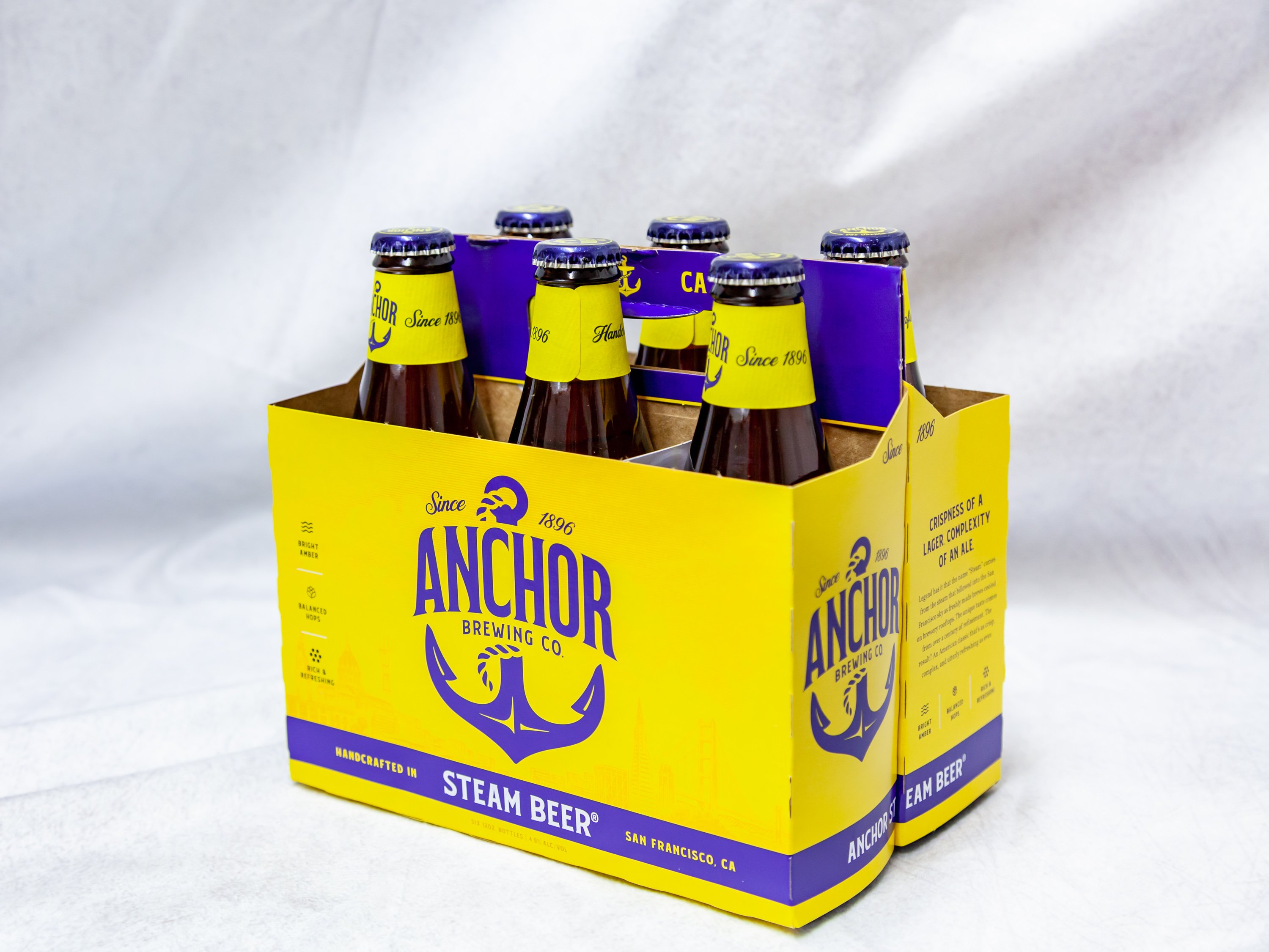 Order 6 Pack Bottle Anchor Steam Beer  food online from Gallaghers Drive-In Liquor store, Oakland on bringmethat.com