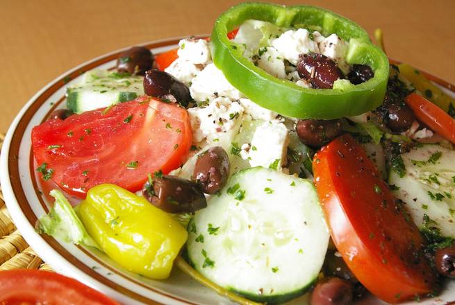 Order Greek Salad food online from Mediterranean Grill store, Athens on bringmethat.com