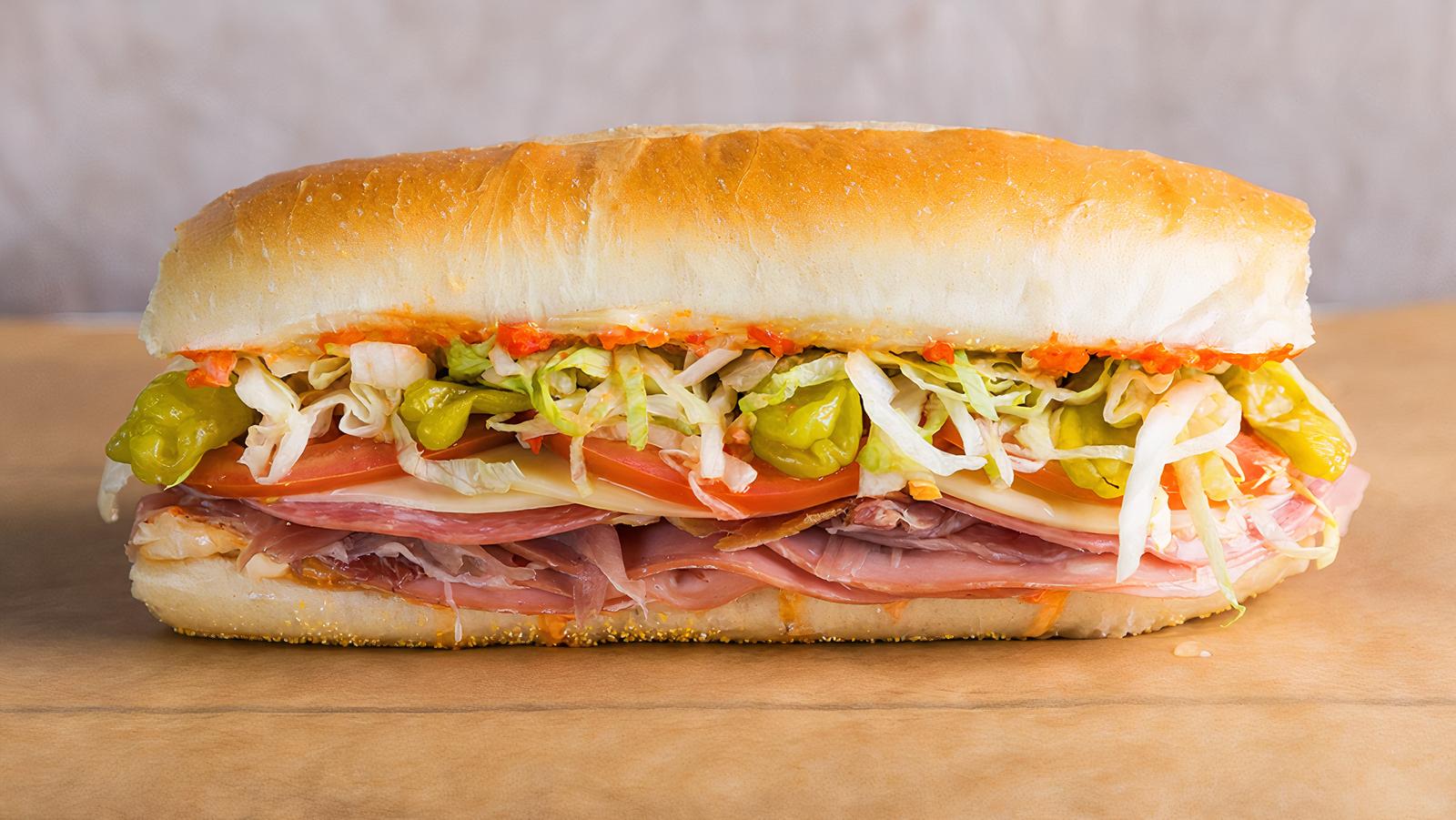 Order Giant Italian Sub – 10” food online from Oliver Pizza store, Canton on bringmethat.com