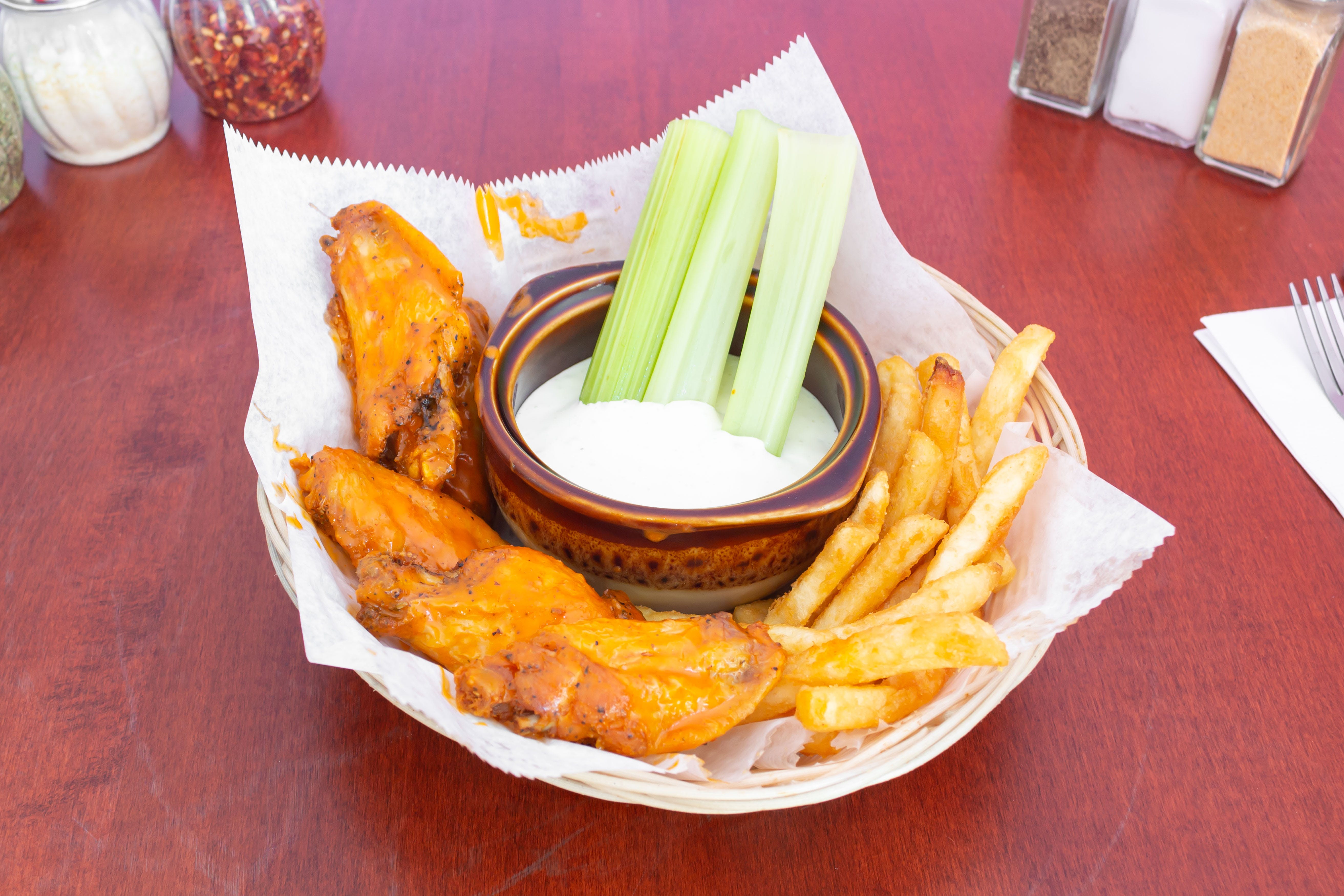 Order Wings & Fries - Appetizer food online from Pizza Amore store, Nanuet on bringmethat.com