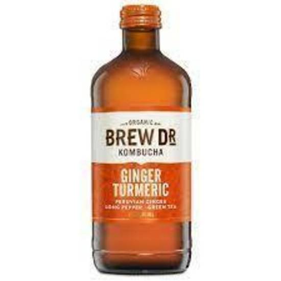 Order Brew Dr Organic Kombucha - Ginger Turmeric 14 oz food online from IV Deli Mart store, Goleta on bringmethat.com