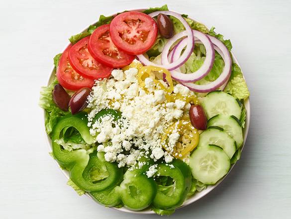 Order Greek Salad food online from Paisano's Pizza store, Brentsville on bringmethat.com