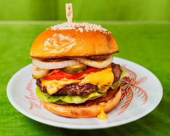 Order House Cheeseburger food online from Beverly Hills Burger Bungalow store, Solvang on bringmethat.com