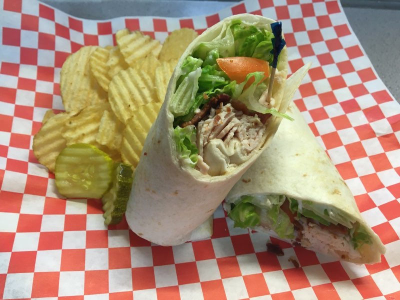 Order Turkey Club Wrap food online from Cafe With Soul store, Doylestown on bringmethat.com