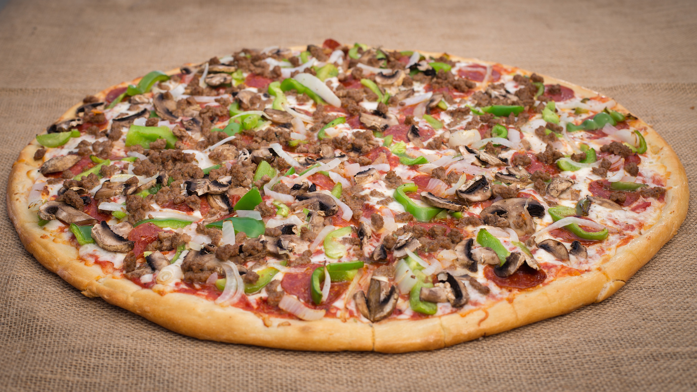 Order Supreme Deluxe Pizza food online from Golden Desserts store, Albany on bringmethat.com