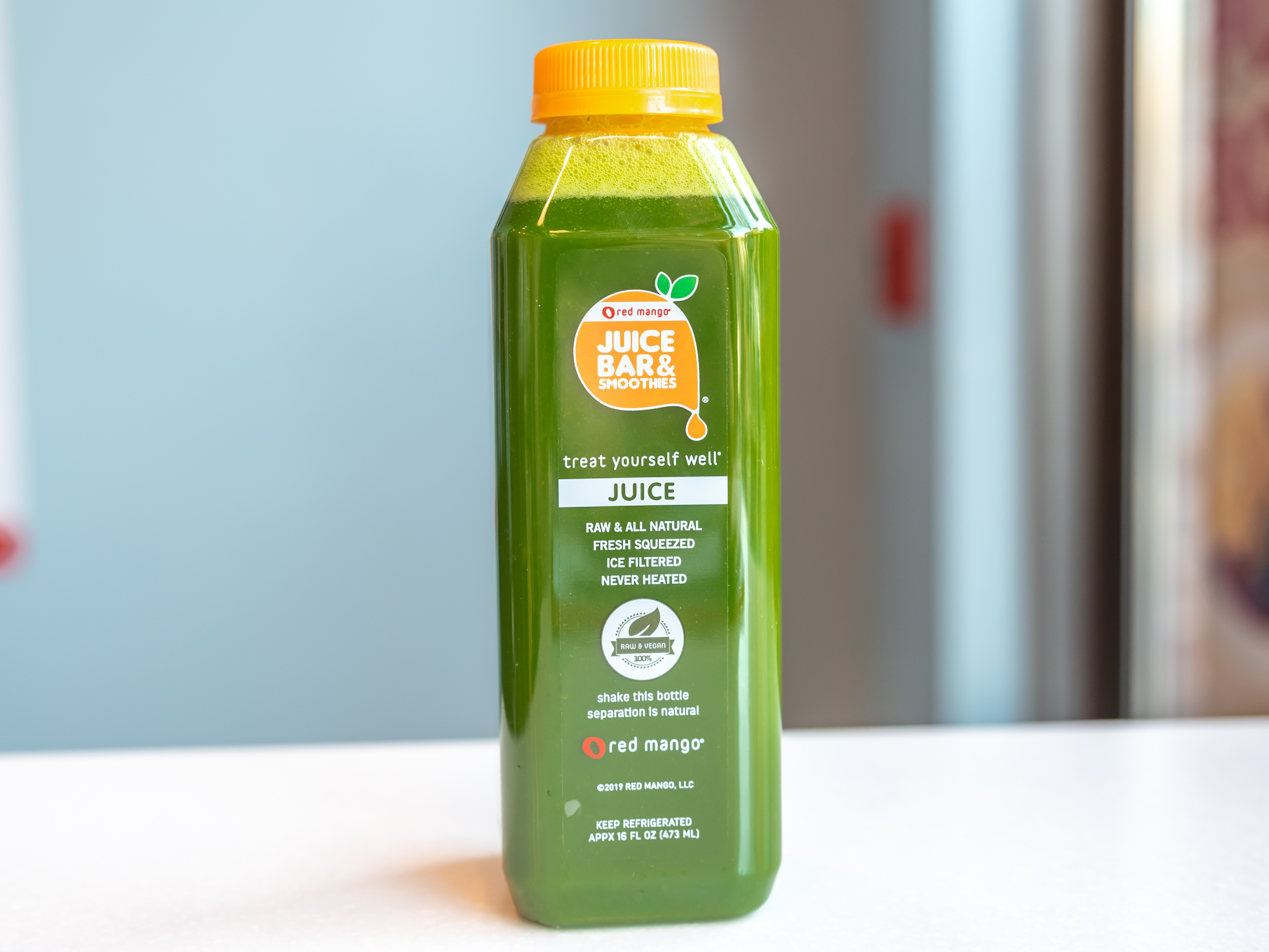 Order 16 oz. Beauty and The Greens Detox Juice food online from Red Mango store, Woodbridge on bringmethat.com