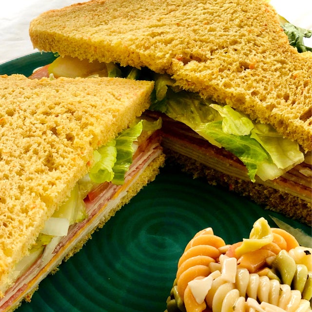 Order 2 Meat and 1 Cheese Sandwich food online from Cafe Express store, Davenport on bringmethat.com