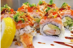 Order 203. Lemon Sky Roll  food online from Maguro Sushi House store, Rochelle Park on bringmethat.com