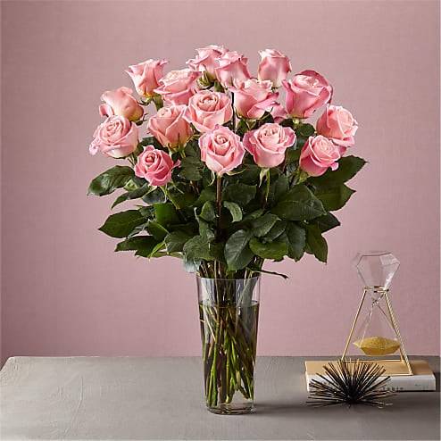 Order 24 Long Stem Pink Roses food online from Pro Flowers store, EL MONTE on bringmethat.com