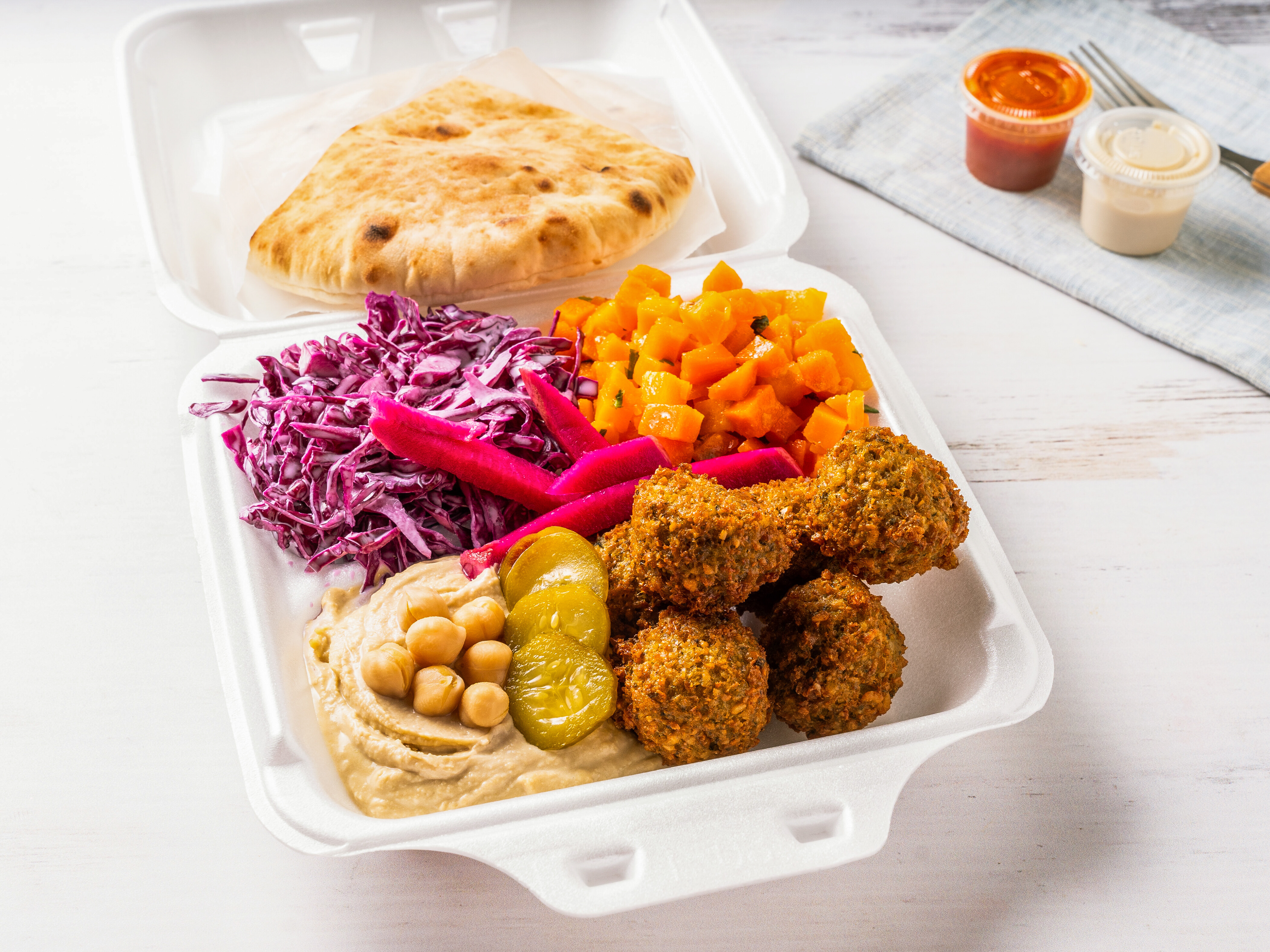 Order Veggie Platter with Pita  food online from The Green Chicpea store, Newark on bringmethat.com