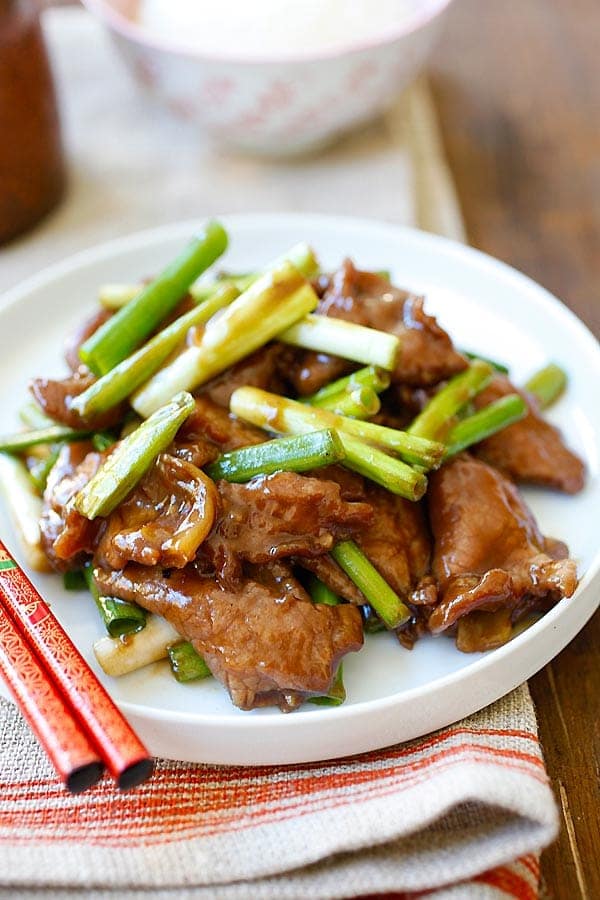 Order B1. Mongolian BBQ Beef food online from China First store, Seattle on bringmethat.com