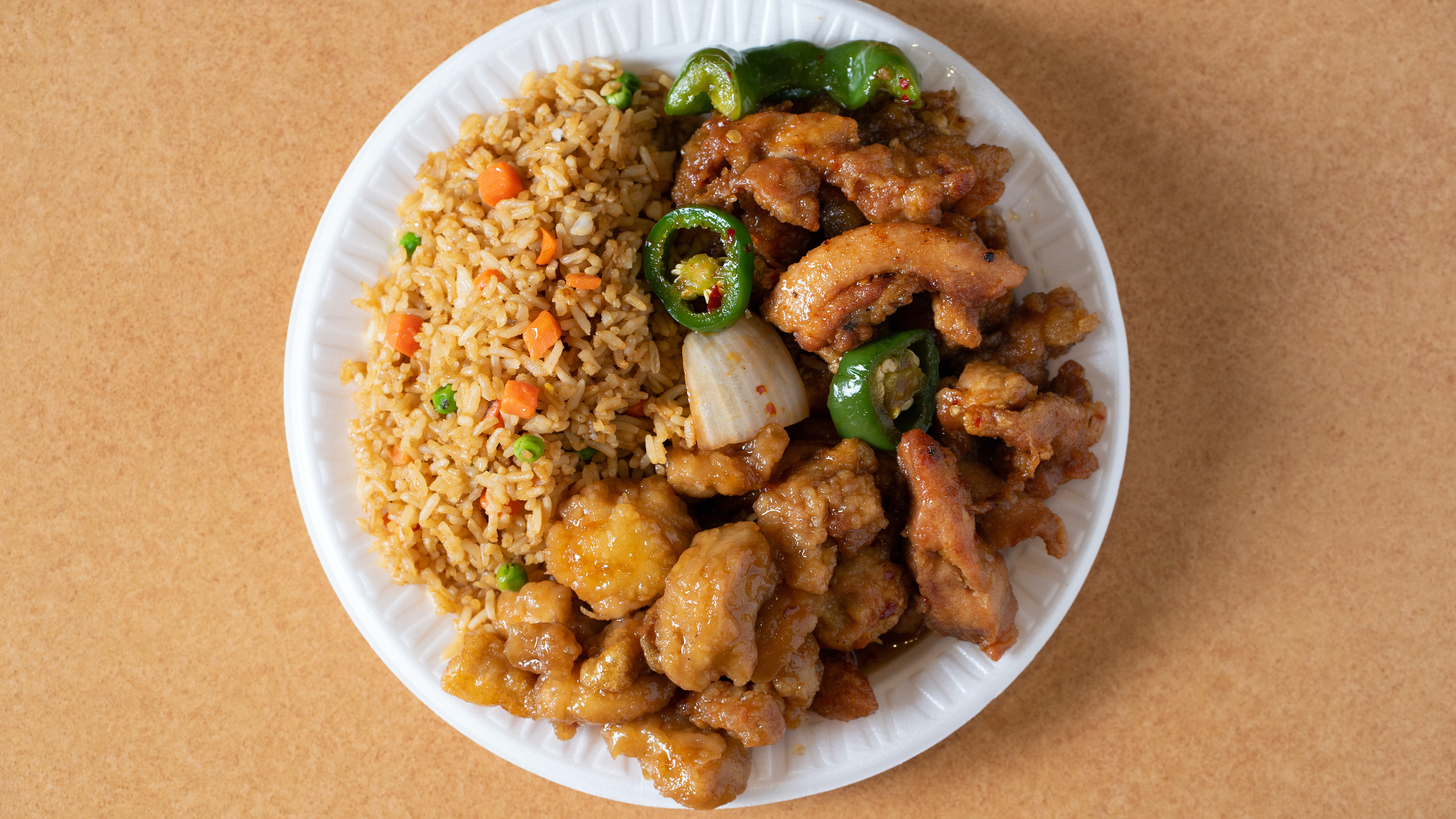 Order 2 Entree Platter Combos food online from Sino Wok store, Raleigh on bringmethat.com