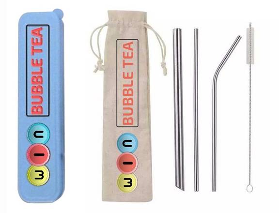 Order WIN Reusable Straws Blue Case food online from Win Bubble Tea store, Nashville on bringmethat.com
