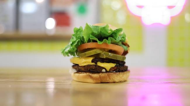 Order Vegan Double Cheeseburger food online from Herbie Burgers store, Albany on bringmethat.com
