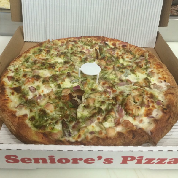 Order Pesky Chicken Pizza food online from Seniore's Pizza store, San Bruno on bringmethat.com