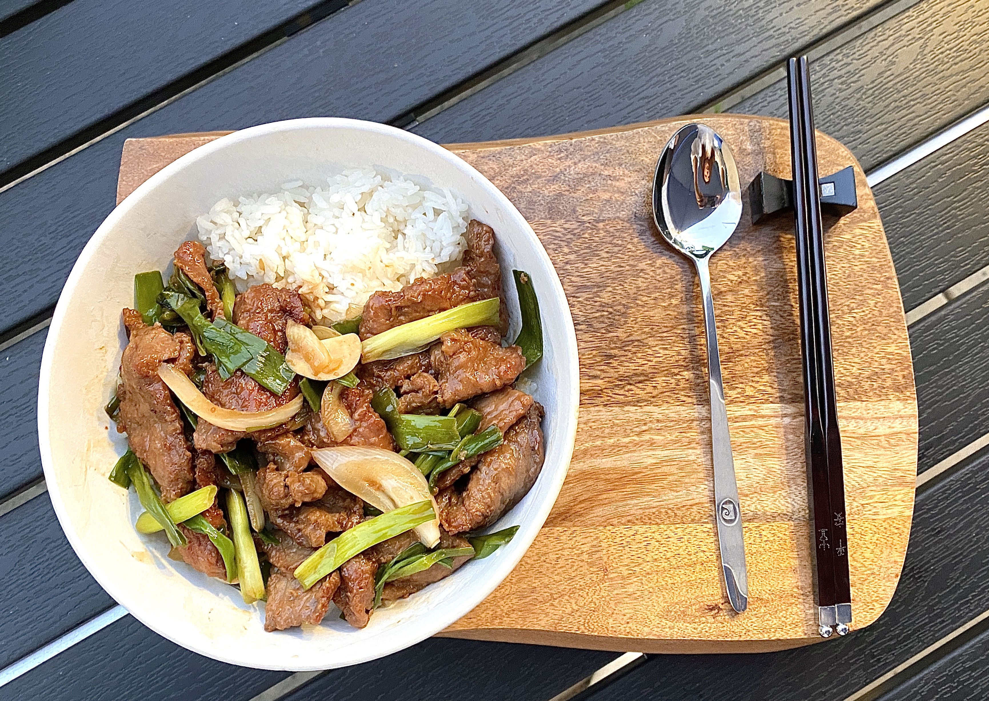 Order Mongolian Beef Bowl food online from Cheeky Cheeky Monkey store, Arcadia on bringmethat.com