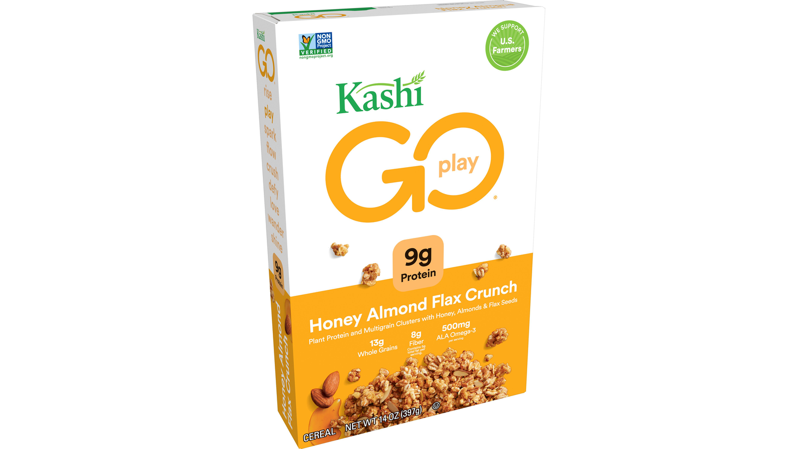 Order Kashi Breakfast Cereal, Honey Almond Flax Crunch, Excellent Source of Fiber, 14oz food online from Lula Convenience Store store, Evesham on bringmethat.com
