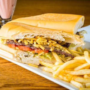 Order PAN CON BISTEC SANDWICH food online from Casa Cubana store, Raleigh on bringmethat.com
