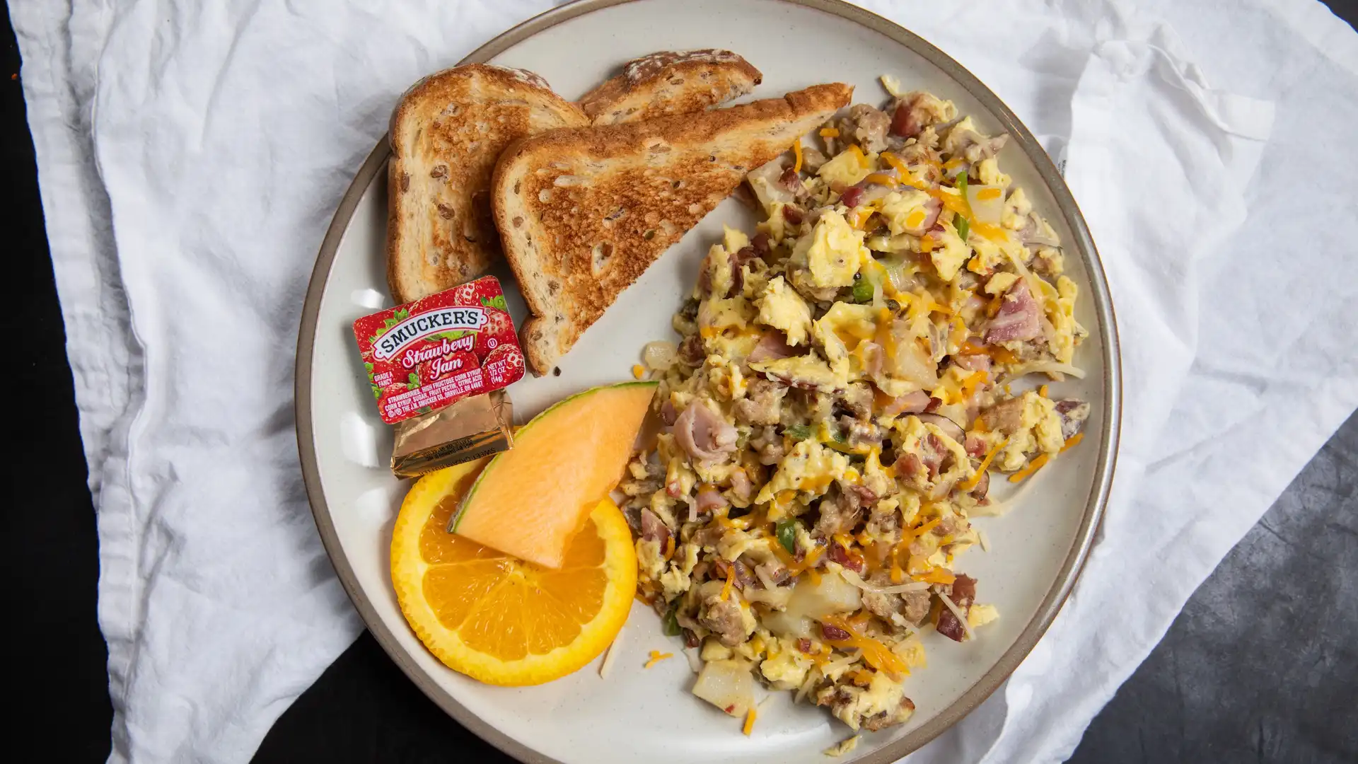 Order Meat Scramble Plates food online from Telvet Coffee store, Forest Grove on bringmethat.com