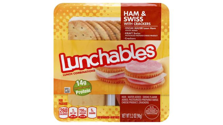 Order Oscar Mayer Lunchables Ham & Swiss Lunch Combinations food online from Route 7 Food Mart store, Norwalk on bringmethat.com