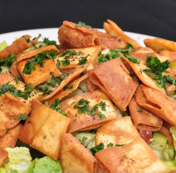 Order Fattoush Salad food online from Petra Middle Eastern Cuisine store, Livermore on bringmethat.com