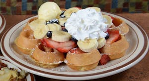 Order Red, White, and Blue Waffle food online from Sunnyside Cafe & Restaurant store, Virginia Beach on bringmethat.com